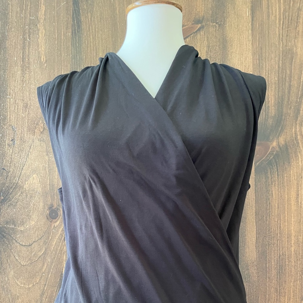 Banana Republic Threadsoft Black Wrap Top